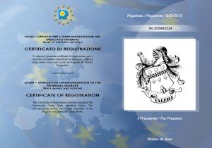 OHIM 证书 Acetaia 瓦列里 · UAMI Certificato Acetaia Valeri
